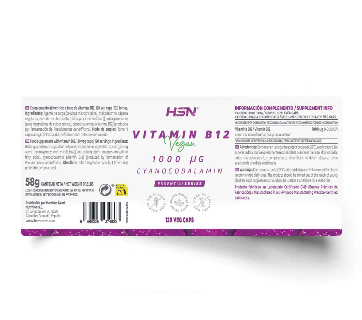 VITAMINA B12 (CIANOCOBALAMINA) 1000mcg