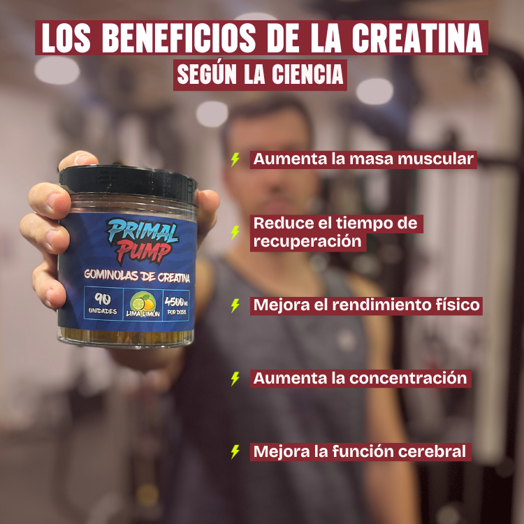 PRIMAL PUMP
GOMINOLAS DE CREATINA (sabor lima limón)