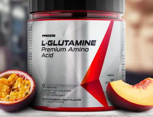 L-glutamina 300 g de Melocotón y frutas de la pasión