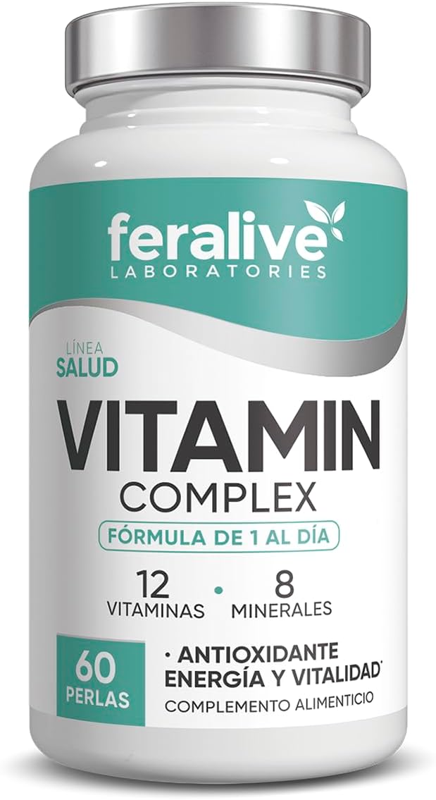 Vitamin Complex 60 Perlas – Fórmula Completa de 12 Vitaminas y 8 Minerales