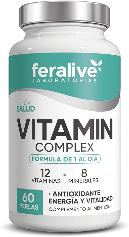 Vitamin Complex 60 Perlas – Fórmula Completa de 12 Vitaminas y 8 Minerales