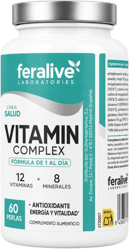 Vitamin Complex 60 Perlas – Fórmula Completa de 12 Vitaminas y 8 Minerales