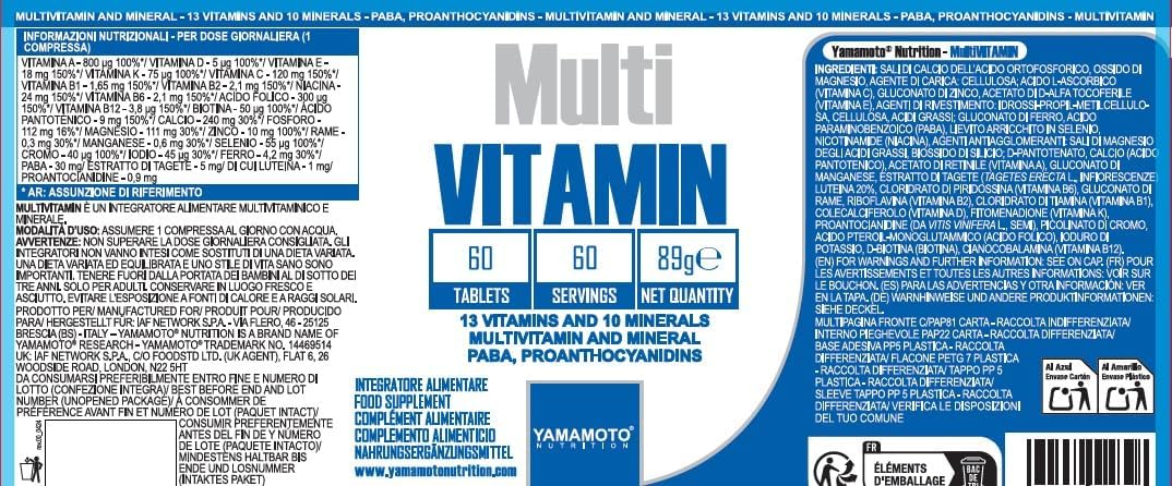 Multivitamin Yamamoto Nutrition 60Caps