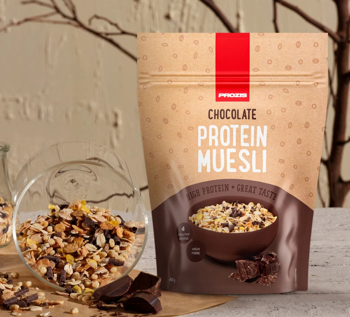 Muesli de proteínas 400 g de chocolate 