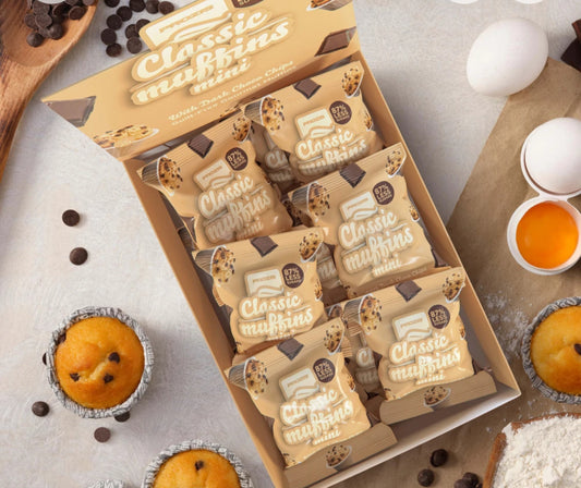 Muffins con bajo contenido en azúcar (6 un) - Pepitas de chocolate negro