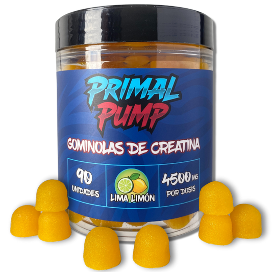PRIMAL PUMP
GOMINOLAS DE CREATINA (sabor lima limón)
