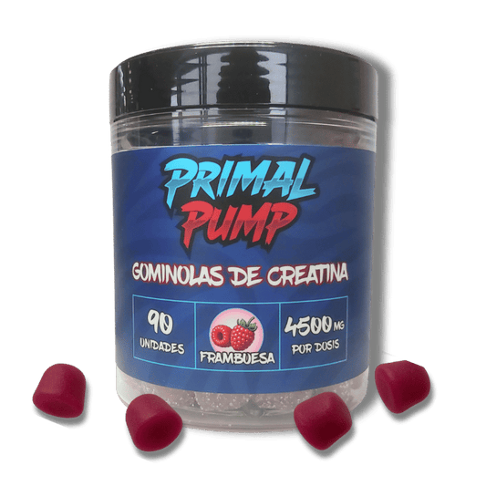 PRIMAL PUMP
GOMINOLAS DE CREATINA ( sabor frambuesa)