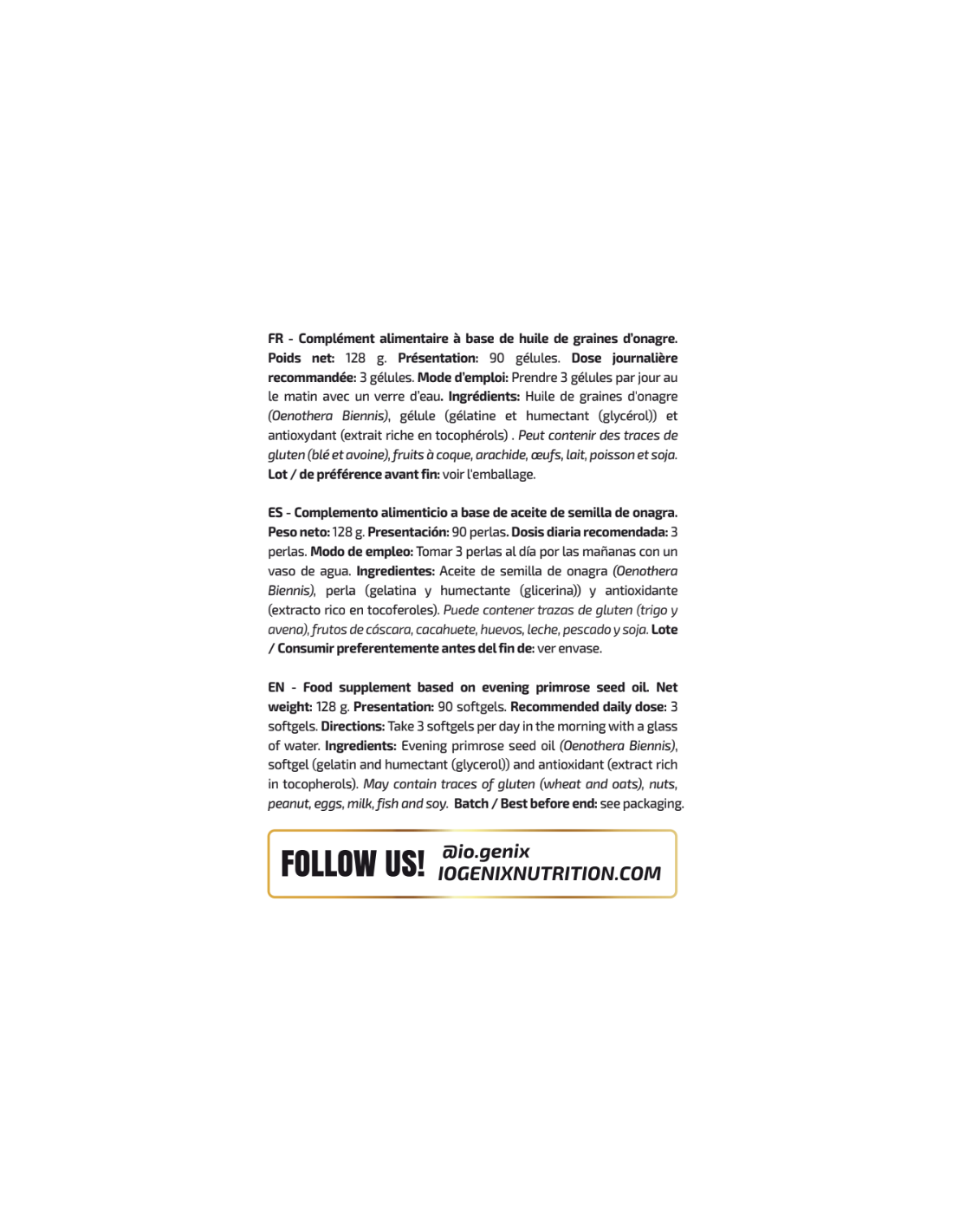 EVENING PRIMROSE 90CAP